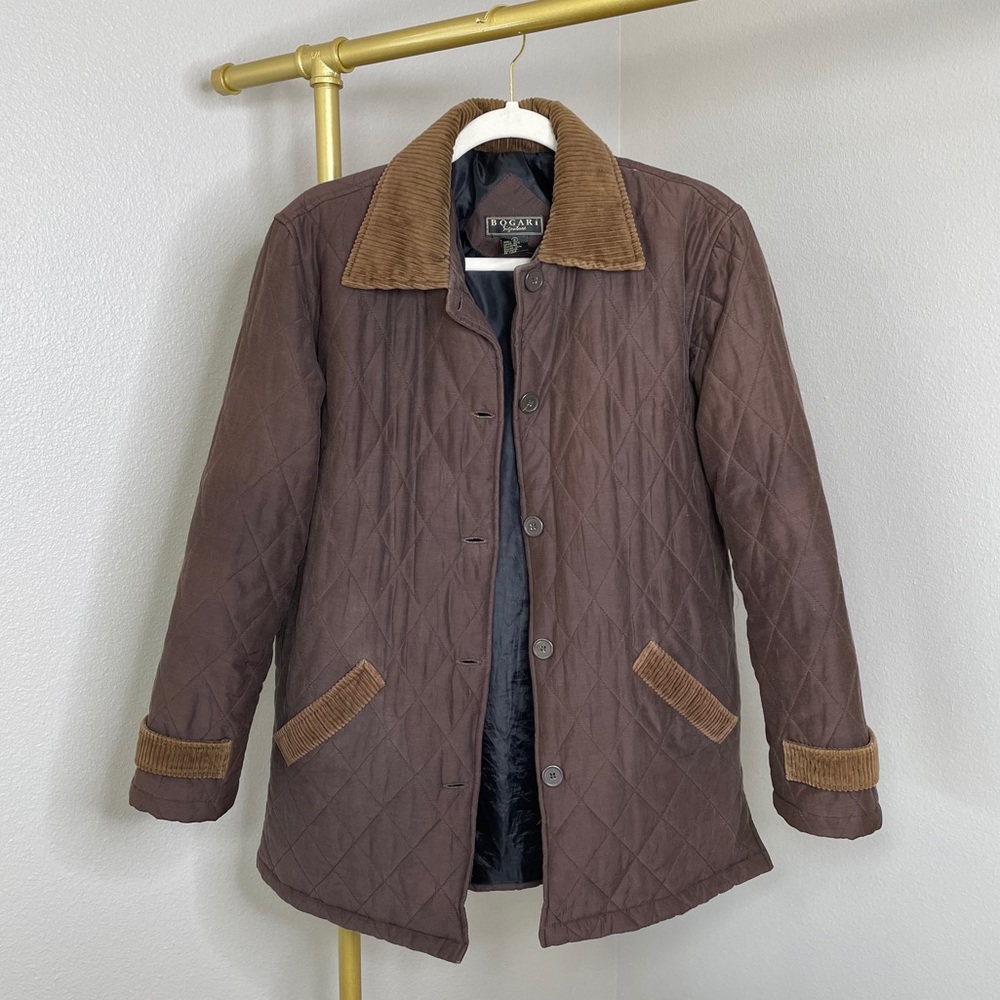 Vintage BOGARi Quilted Silk & Corduroy Chore Coat
